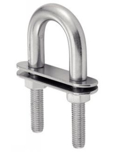 Etrier Forme U Avec Double PLAQUES Inox A4 12X130