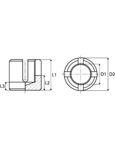 Serre-câble croisé Pour Câble Diamètre 4 Inox A4 2