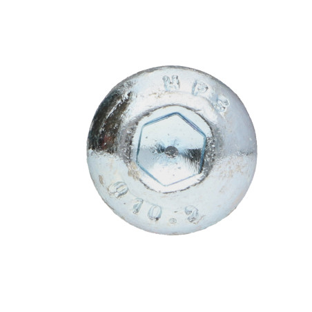 1 x Vis métaux BHC (Tête Bombée Hexagonal creux) M8X110 Filetée sur 32 Classe 10.9 Clé de 5 HC5 Acier zingué
