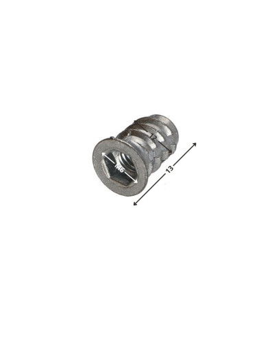 1 x Ecrou Clé de 6 HC6 M6 12X13 Zamak