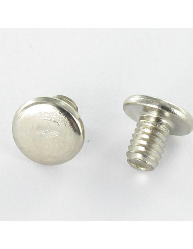 1 x OBTURATEUR Laiton nickelé Tête plate 4.6X6...