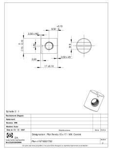 Plot fendu 15X17 M8 CENTRE Acier zingué 2
