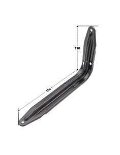 Equerre pour support d'étagère 110X150 Noir