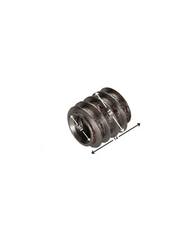 1 x Insert Non fendue Acier brut M8 Pas de 150...