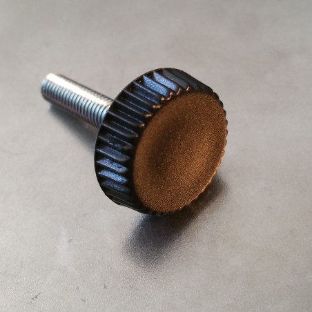 1 x Bout Serrage nylon noir M4X20 Diamètre de tête: 20
