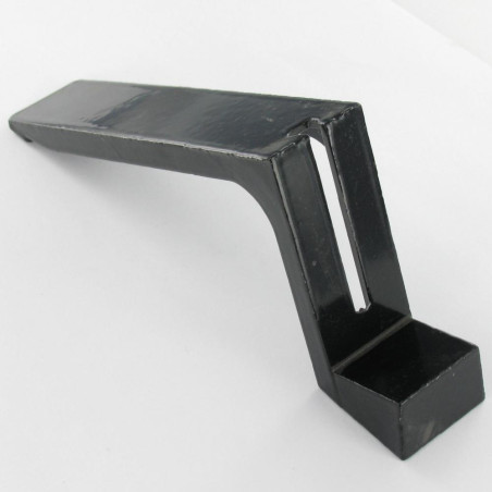 1 x Embase collerette fixe Acier zingué noir 43X100X18 Ref 417/10