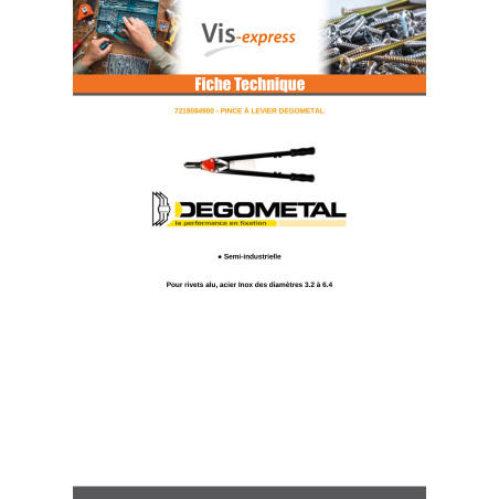 1 x Riveteuse DEGOMETAL GO 849