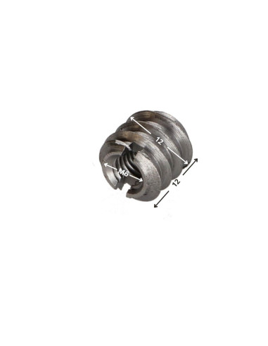 1 x Insert Fendue Acier brut M6 12X12