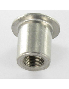 Ecrou Relieur Tête bombée Fendue 12.5X15 M8X12 Inox 2