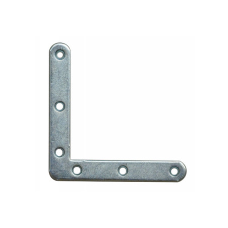 1 x Equerre Plate renfort Bout RONDS 30X30X12 Acier zingué
