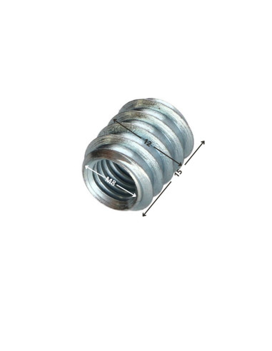 1 x Insert Non fendue Acier zingué M8 12X15 'M'