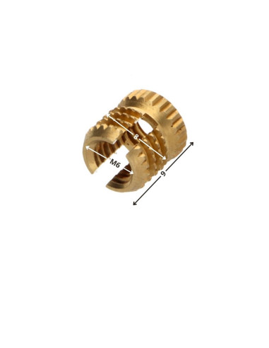 1 x Insert Laiton 8X9 M 6