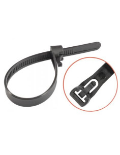 Colliers de serrage réouvrable 7.6X300 nylon noir...