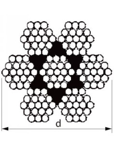 Mètre de Câble souple Diamètre 4 Inox A4 7X7 Charge de...