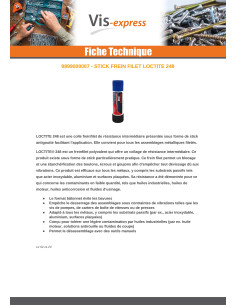 Frein filet Resistance intermédiaire LOCTITE 248 2