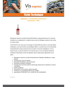 étanchéité Resistance moyenne LOCTITE 577 2