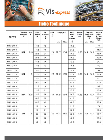 1 x Filet rapporté M26X19.5 Pas fin Pas de 150...