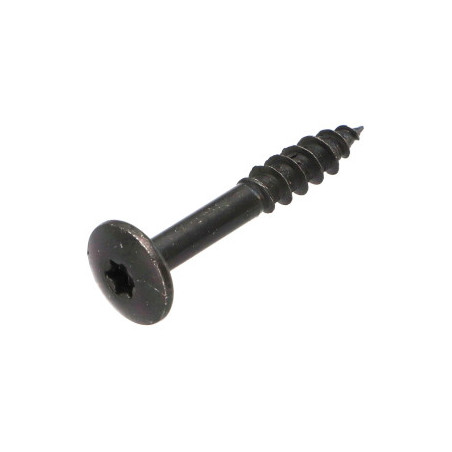 1 x Vis Penture 6X50 Filetée sur 20 TORX T30 Acier zingué noir