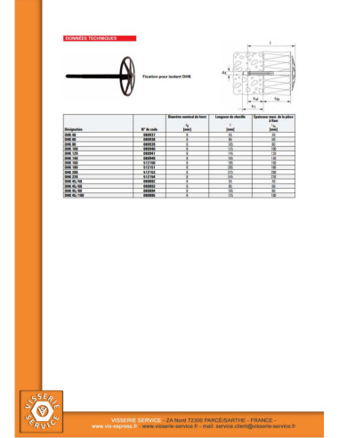 1 x Fixation Fischer Pour ISOLANT DHK 200