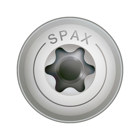 1 x Spax Vis charpente tête disque Inox A2 6X80 Filetage total TORX T30
