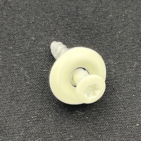 1 x Vis faitage Tête fraisée bombée TFB TORX T20 Inox A2 RAL9010 blanc pur 4.5X25 Rondelle d'étanchéite EPDM