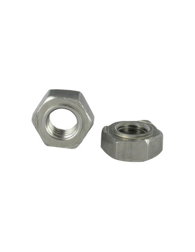 1 x Ecrou hexagonale à souder Inox A2 M4