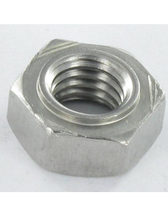 Ecrou hexagonale à souder Inox A2 M4 2