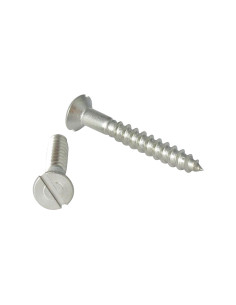 Vis bois Inox A2 Tête fraisée Fendue 4X20