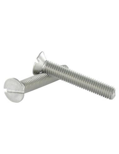 1 x Vis métaux Tête fraisée Fendue M5X80 Inox A4