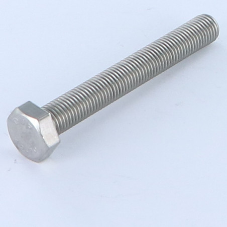 1 x Vis métaux Tête hexagonale TH M8X60 Pas fin Pas de 100 Inox A2