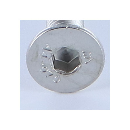 1 x Vis métaux FHC tête fraisée empreinte hexagonale creuse Clé de 5 HC5 M8X100 Filetage total Inox A4