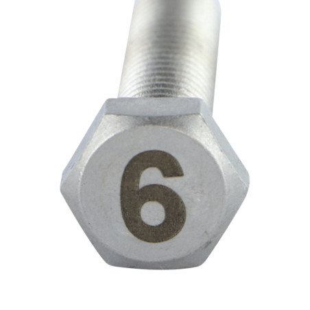 1 x Vis métaux Tête hexagonale TH 8X35 Inox A4 Gravure CHIFFRE 6