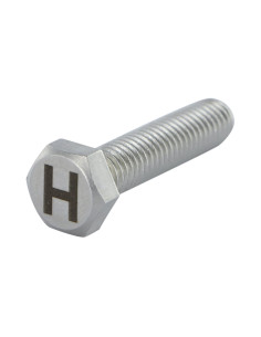 Vis métaux Tête hexagonale TH 8X35 Inox A4 avec gravure...