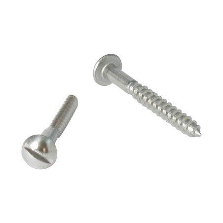 1 x Vis bois Inox A2 Tête ronde TR Fendue 4X12