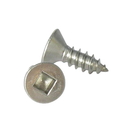 1 x Vis tôle Tête fraisée Carré 4.8X19 Empreinte carré 2 Inox A2