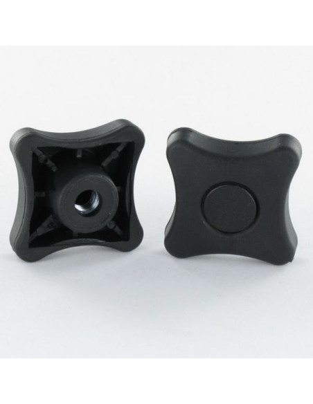 1 x Ecrou VOLANT nylon noir M5