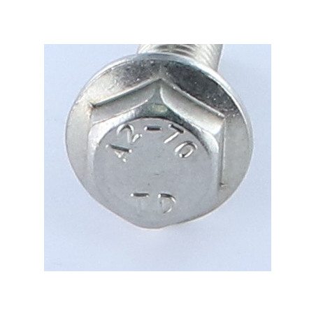 1 x Vis métaux Tête hexagonale TH Embase lisse M10X25 Inox A2