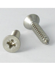 Vis tôle Tête fraisée Pozi 4.8X38 Inox A4