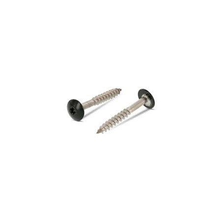 1 x Vis de facade TORX T20 4.8X32 Diamètre de tête: 12.3 Inox A2 RAL6009 vert sapin