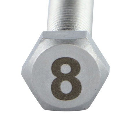 1 x Vis métaux Tête hexagonale TH 8X35 Inox A4 Gravure CHIFFRE 8