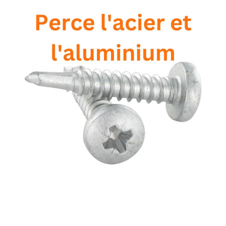 1 x Vis autoperceuse Tête cylindrique TC Pozi 4.8X25 Inox AISI 410