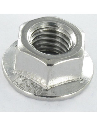 1 x Ecrou hexagonale Inox A2 Embase collerette...