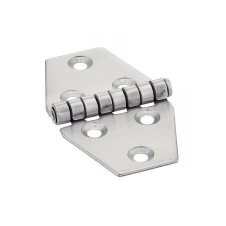 1 x Charnière Type D 6 trous Inox A2 70X40