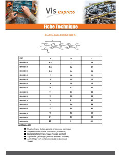 M Chaîne à maillon noué Diamètre 2.5 Inox A4 (vendu au m) 2