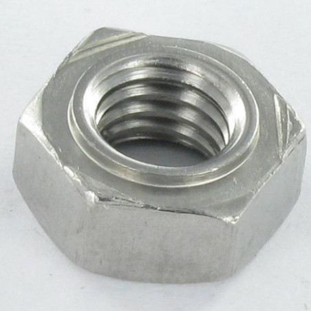 1 x Ecrou hexagonale à souder Inox A2 M6
