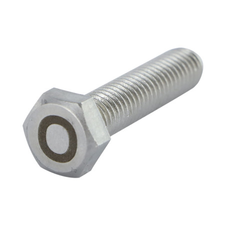 1 x Vis métaux Tête hexagonale TH 8X35 Inox A4 avec gravure de lettre "O"