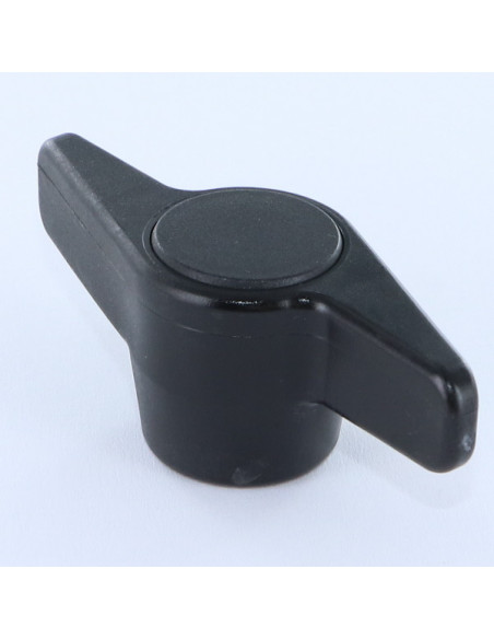 1 x Poignée de serrage femelle nylon noir Insert Acier zingué M5