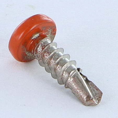 1 x Vis autoperceuse Inox A2 Tête cylindrique bombée TCB Pozi 3.5X13 RAL2001 ORA