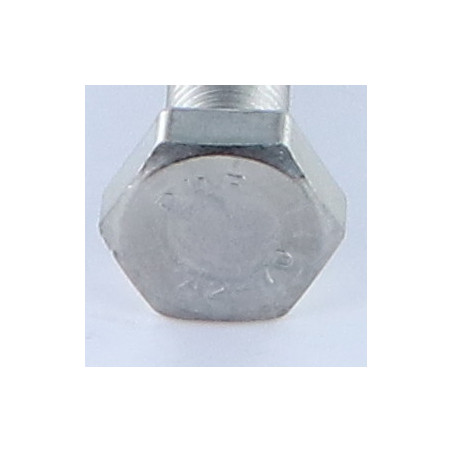 1 x Vis métaux Tête hexagonale TH M10X50 Pas fin Pas de 125 Inox A2