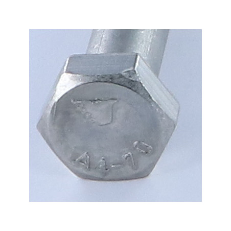 1 x Corps de boulon filetage partiel Tête hexagonale TH M20X100 Inox A4